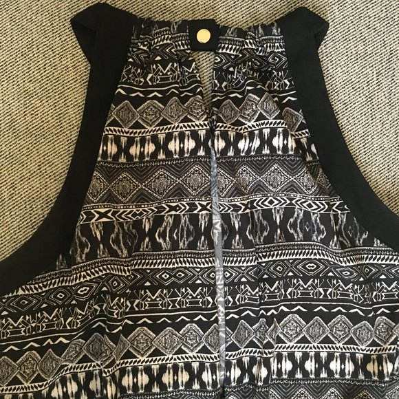 NWOT Caché Black and White Print Romper, Size S - Picture 2 of 8